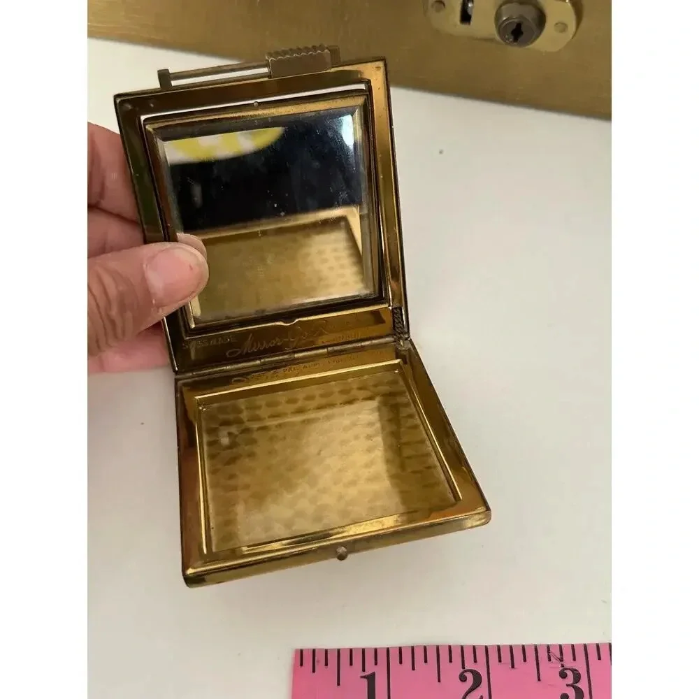 Vintage Small Gold Metal Frame Twofold Goldtone Picture Frame Nursery Decor